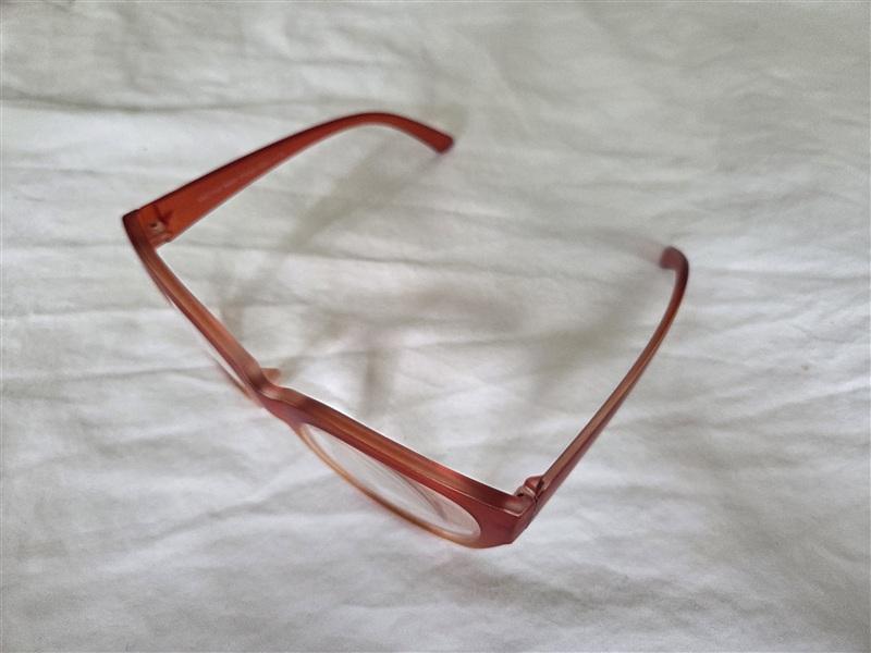 NWT Max Studio Orange 1.5 Cat Eye Round Thick Reading Nerd Glasses 135256