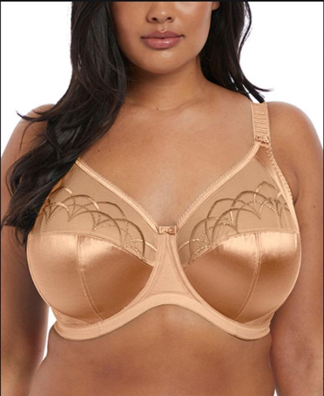 NWT Elomi 44J USA Cate Underwire Full Cup Banded Bra EL4030H Beige 135260