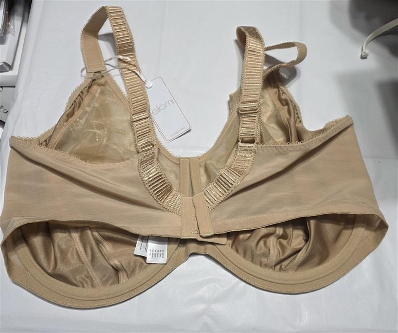 NWT Elomi 44J USA Cate Underwire Full Cup Banded Bra EL4030H Beige 135260