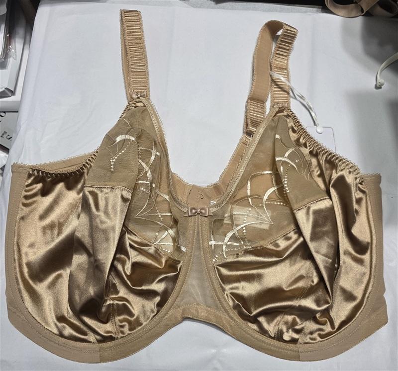 NWT Elomi 44J USA Cate Underwire Full Cup Banded Bra EL4030H Beige 135260