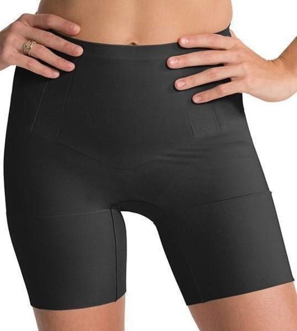 NWT Spanx XL OnCore High-Waisted Mid Thigh Shorts SS6615 Black 135269