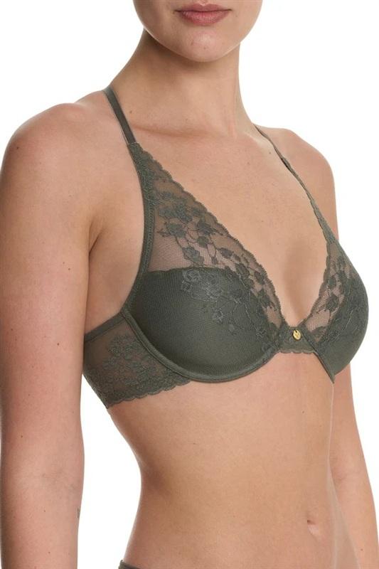 NWT Natori 36DDD Cherry Blossom 721191 Convertible Bra Gray 135277