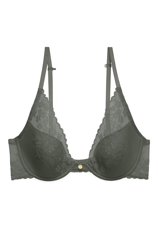 NWT Natori 36DDD Cherry Blossom 721191 Convertible Bra Gray 135277
