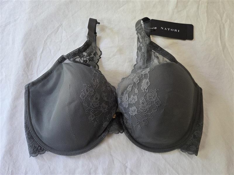 NWT Natori 36DDD Cherry Blossom 721191 Convertible Bra Gray 135277