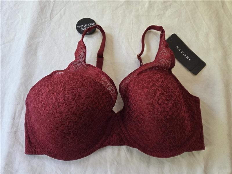 NWT Natori 36DD Pretty Smooth Full Fit Contour Underwire Bra Dark Red 135281