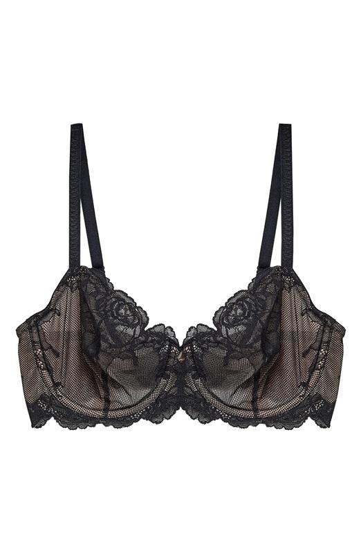 NWT Wacoal 40DD Vivid Attraction Underwire Bra Black Lace 135285