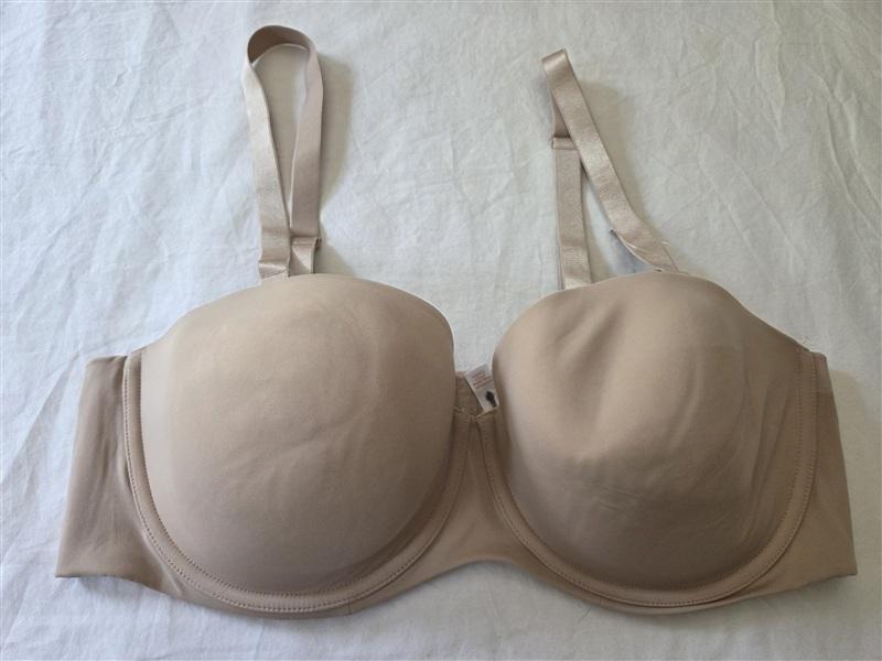 NWOT Cacique 44D Smooth Lightly Lined Strapless Bra Black 135290