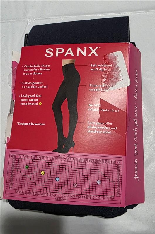 NWT Spanx Sz C Tight-End Tights Hosiery Opaque Night Cap Navy Blue 135299