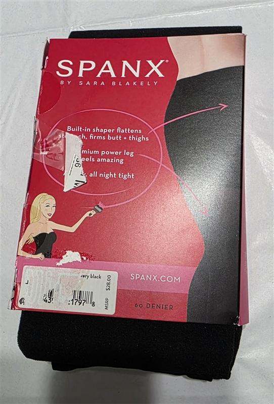 NEW Spanx Sz E Tight-End High Waisted Tights Hosiery Size Very Black 135300