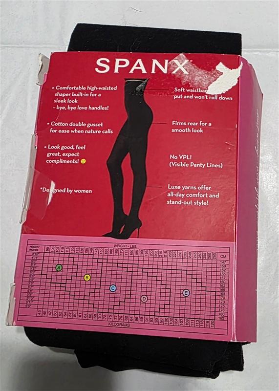 NEW Spanx Sz C Tight-End High Waisted Tights Hosiery Size Very Black 135301