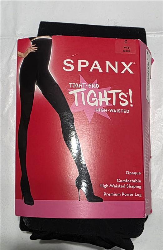 NEW Spanx Sz C Tight-End High Waisted Tights Hosiery Size Very Black 135301