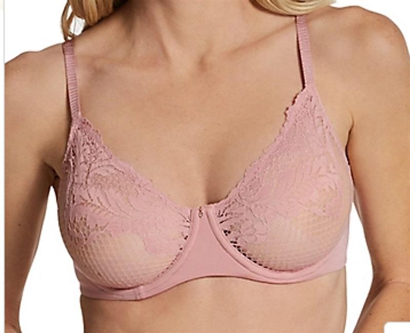 NWT Le Mystere 36D Lace Allure Unlined Bra 8246 Pink 135313