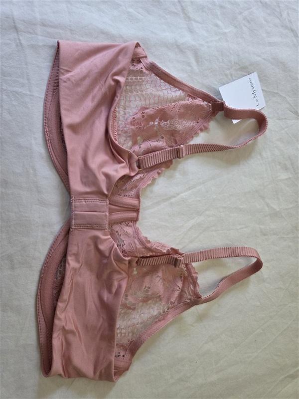 NWT Le Mystere 36D Lace Allure Unlined Bra 8246 Pink 135313