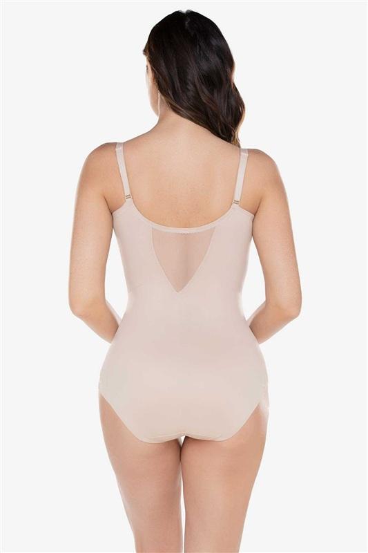NWOT Miraclesuit XL Extra Firm Sexy Sheer Shaping Bodybriefer Pink 135317