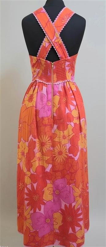 NWT J. Marie XL Lizzie Orange Pink Dress Rick Rack Midi 135328