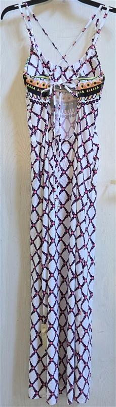 NWT Trina Turk S Kon Tiki Maxi Dress Criss Cross Dual Shoulder Straps 135329