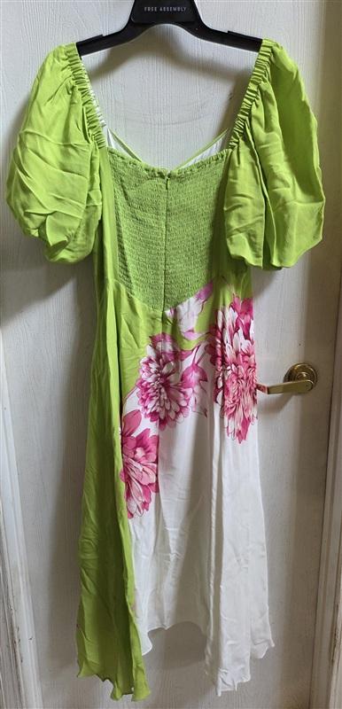 NWT Alex Marie Monroe Floral Midi Dress with Puff Sleeves 135343