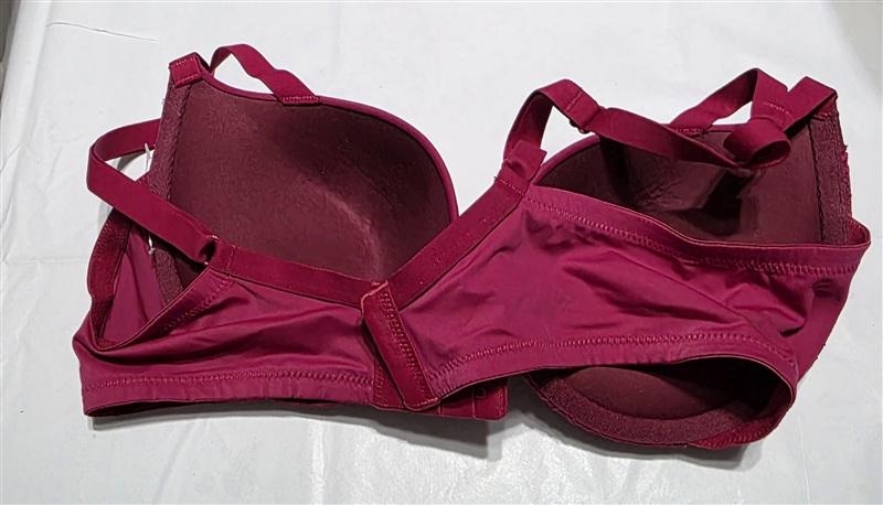 NWPT Maidenform 38B Love Lift Satin & Lace Push-Up Bra DM9900 Burgundy 135363