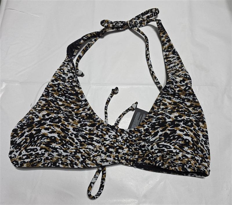 NWOT Volcom Ran Wyld S Triangle Animal Print Bikini Swim Top 135364