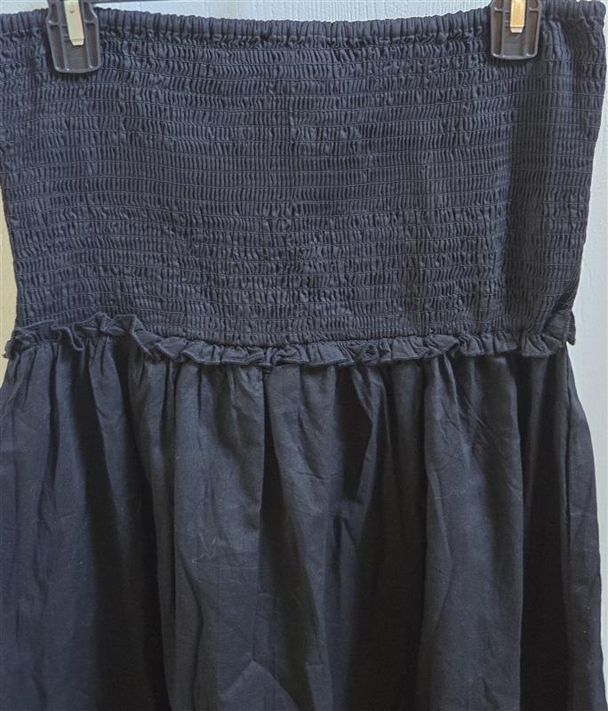 NWT Only Claudia Large Smock Tube Bandeau Dress Black 135372