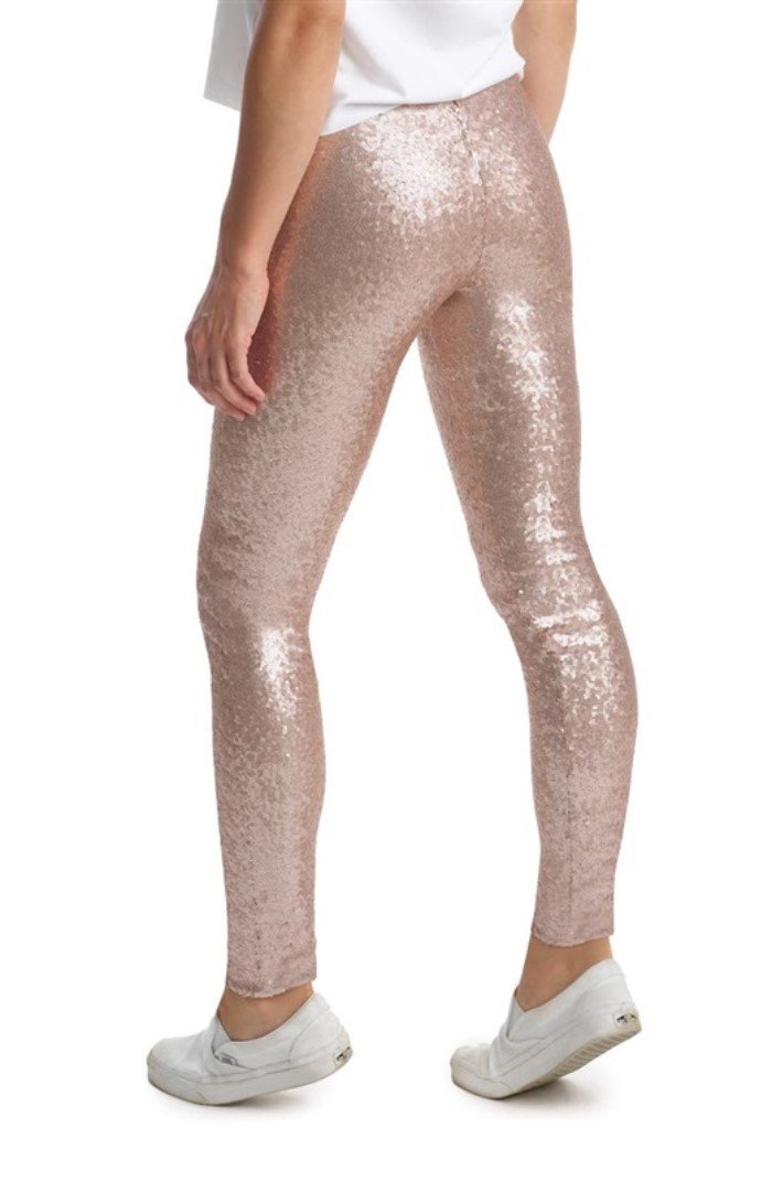 NWT Commando M High Waist Sequin Leggings Black 135374