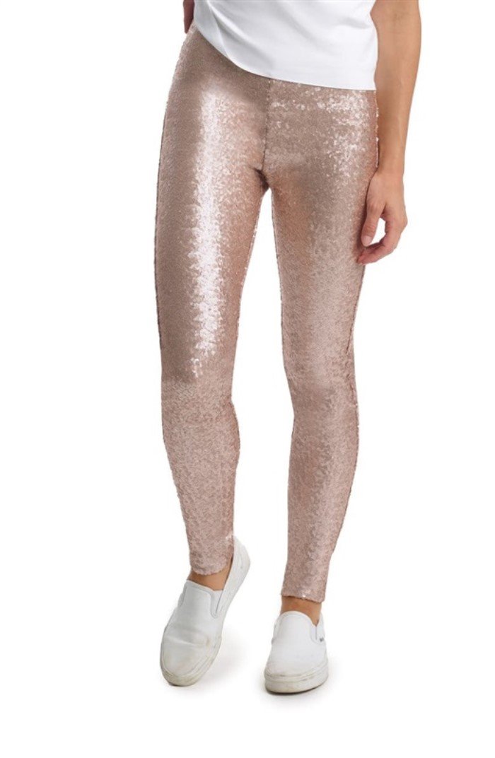 NWT Commando M High Waist Sequin Leggings Black 135374