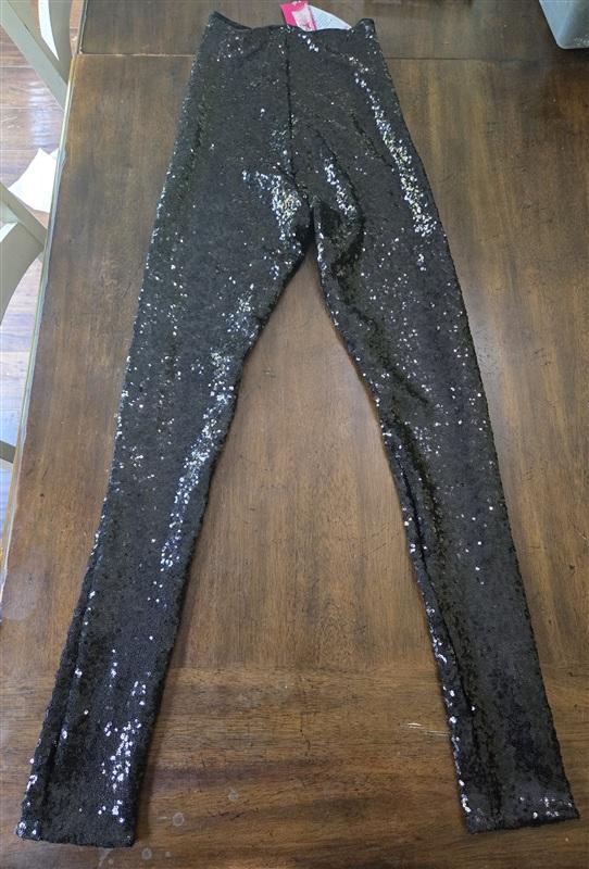 NWT Commando M High Waist Sequin Leggings Black 135374