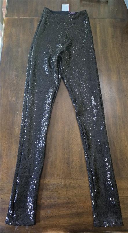 NWT Commando M High Waist Sequin Leggings Black 135374