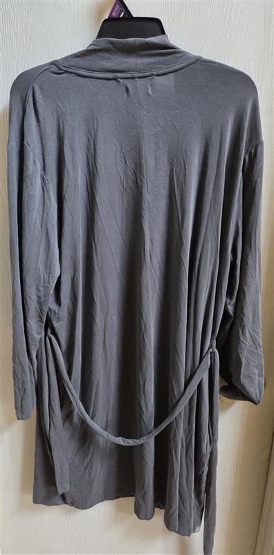 NWT Barefoot Dreams Sand Washed Jersey Midi Robe Dark Steel Blue 135375
