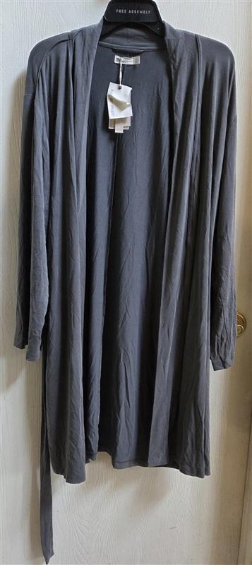NWT Barefoot Dreams Sand Washed Jersey Midi Robe Dark Steel Blue 135375