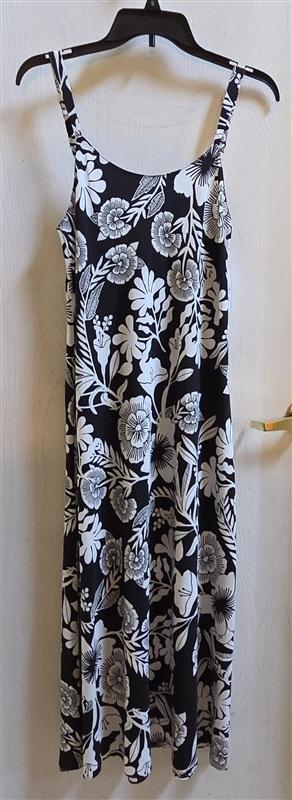 NWT Natori S Botanica Slip Dress Black White Floral Poppy 135378