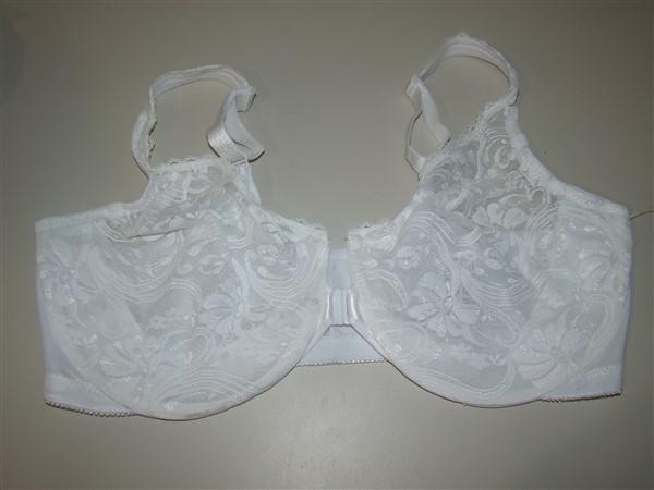 NWOT Glamorise 44B Wonderwire Front Close Bra 9245 White 135380