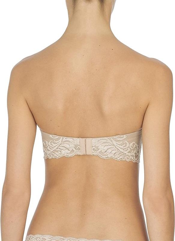 NWOT Natori 32D Feathers Strapless Plunge Multiway Bra 731023 Beige 135381