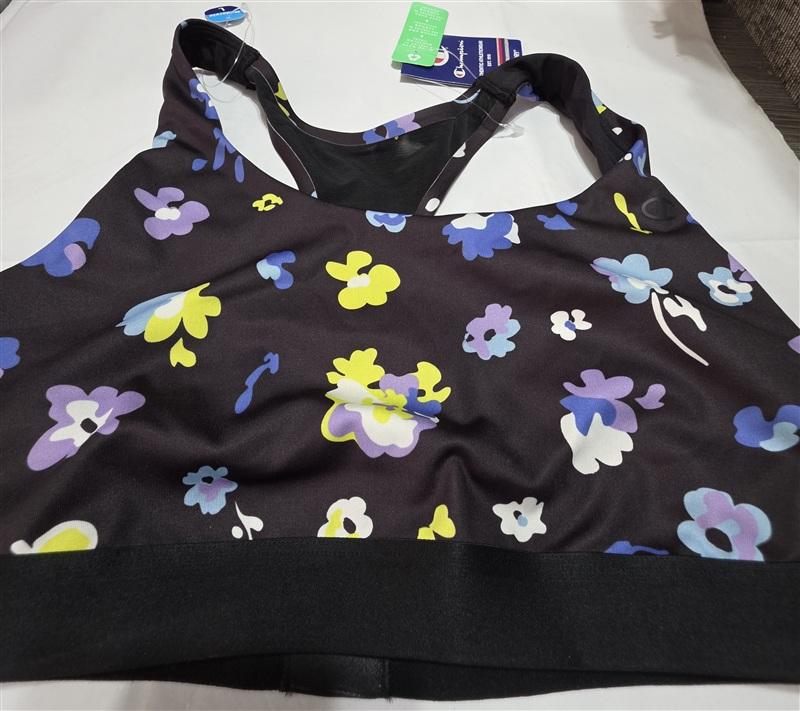 NWT Champion L Absolute Sport Compression Sports Bra B6804P Floral 135384