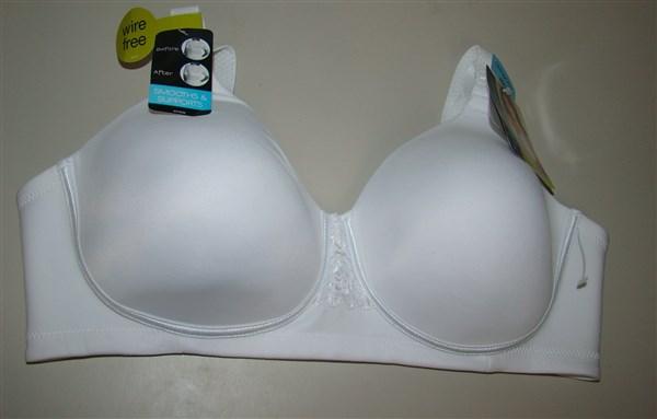 NWOT Vanity Fair 36g Full-Figure Back-Smoothing Wire Free Bra 71380 white 135389