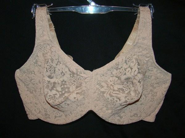 NWT Wacoal 34D Halo Lace Full Coverage Underwire Bra 65547 Beige 135397