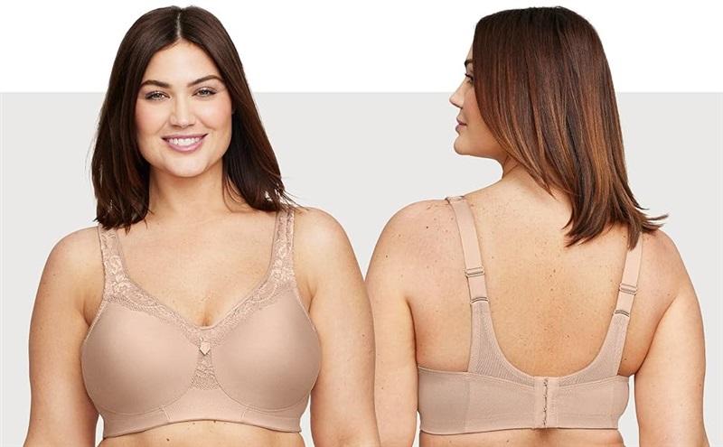NWOT Glamorise 34B Magic Lift Full Figure Support Bra 1007 Beige 135404