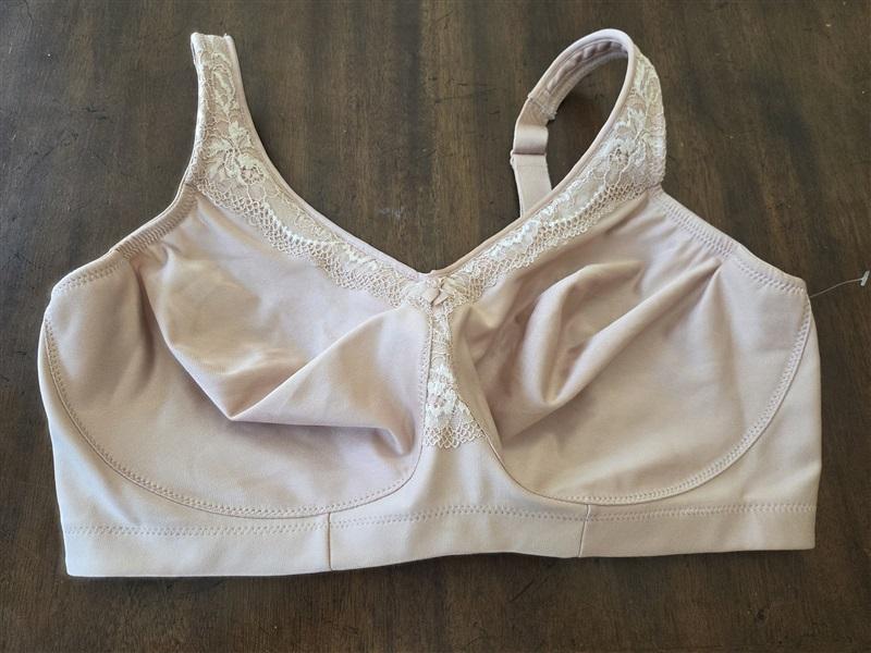 NWOT Glamorise 34B Magic Lift Full Figure Support Bra 1007 Beige 135404