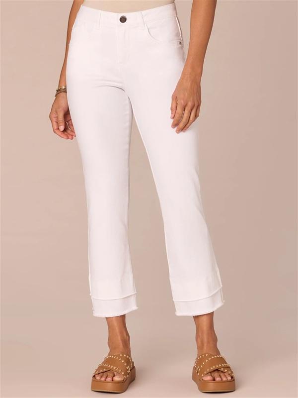 NWT Democracy 14 Ab"solution Mid-Rise Flare Jeans Double Layer Fray Hem 135411