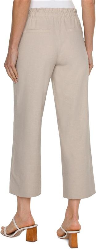 NWT Liverpool 1X Pull On Wide Leg Dusty Tan Tie Front Pants 135415