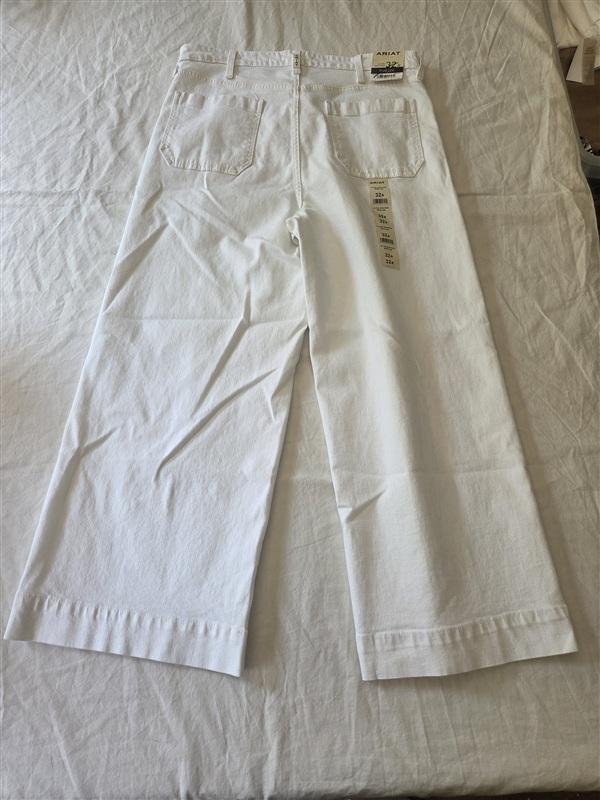 NWT Ariat 32R Ultra High Rise Countryside Wide Leg Crop Jeans 135422
