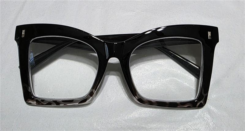 NWT EyeKepper 2.0 Square Cat Eye Black Tortoise Readers Reading Glasses 135427