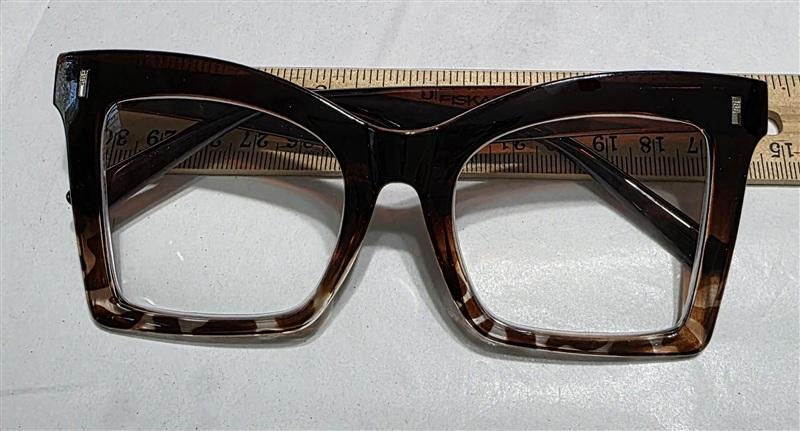 NWT EyeKepper 2.0 Square Cat Eye Brown Tortoise Readers Reading Glasses 135429
