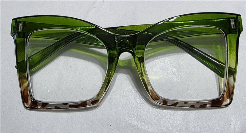 NWT EyeKepper 2.0 Square Cat Eye Green Tortoise Readers Reading Glasses 135430