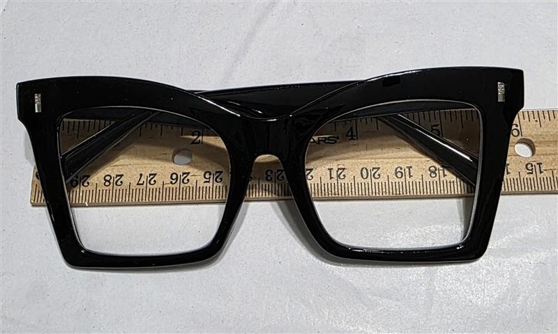 NWT EyeKepper 2.0 Square Cat Eye Black Readers Reading Glasses 13543