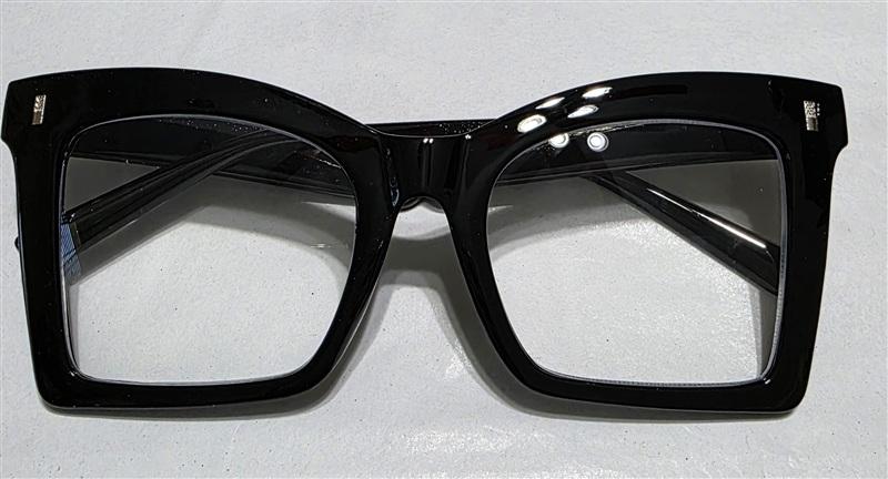 NWT EyeKepper 1.5 Square Cat Eye Black Readers Reading Glasses 135432