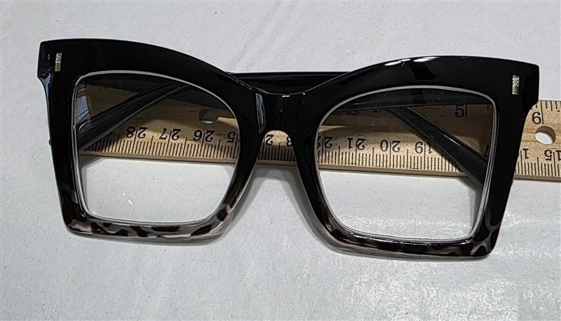 NWT EyeKepper 1.5 Square Cat Eye Black Tortoise Readers Reading Glasses 135434