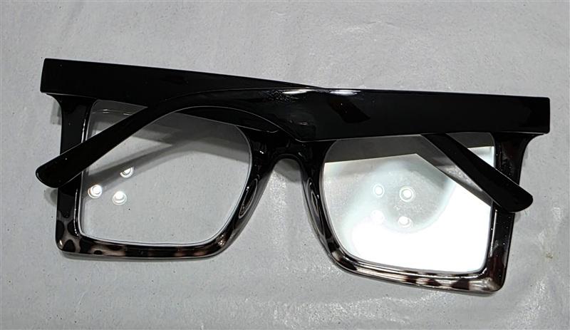 NWT EyeKepper 1.5 Square Cat Eye Black Tortoise Readers Reading Glasses 135434