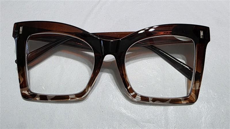 NWT EyeKepper 1.5 Square Cat Eye Brown Tortoise Readers Reading Glasses 135435