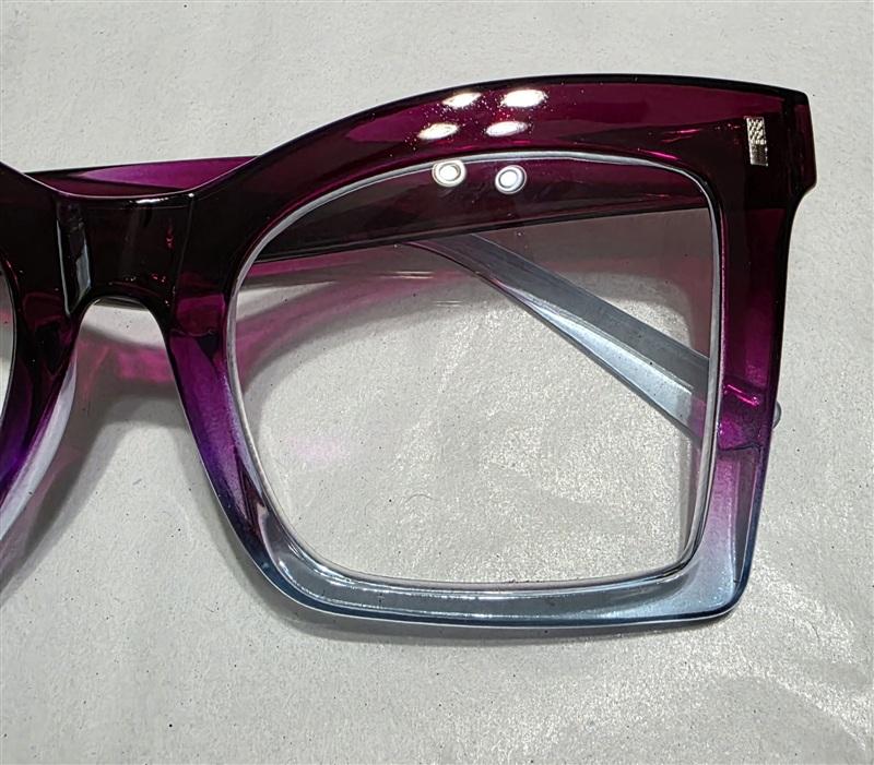 NWT EyeKepper 1.5 Square Cat Eye Pink Blue Sheer Readers Reading Glasses 135436